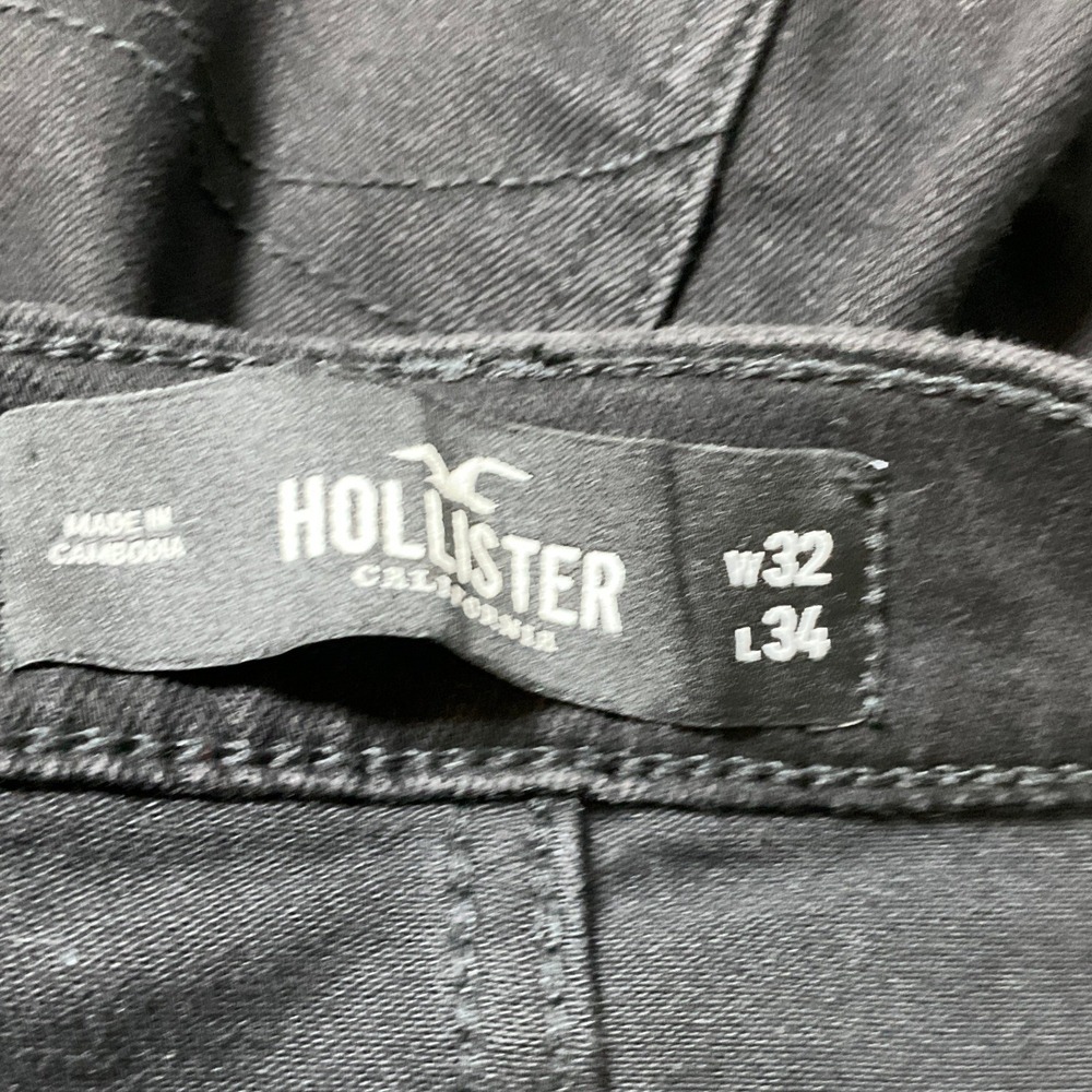 Hollister Super Skinny Jeans MEN 32x33 Black Cotton Blend Advanced Stretch Slim - Picture 3 of 11